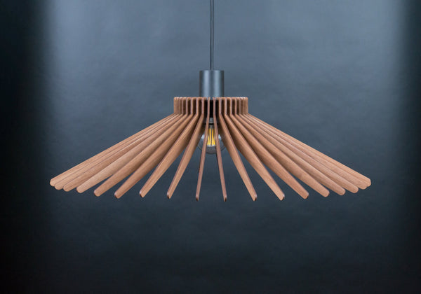 Umbrella 08 wooden pendant light with plug – modern design – photo 8