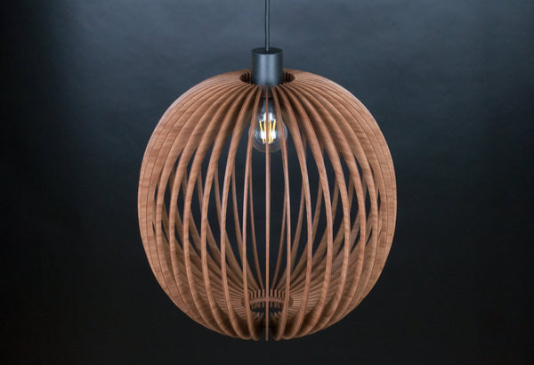 Bubble wooden pendant light – mid-century design for the dining room – photo 7