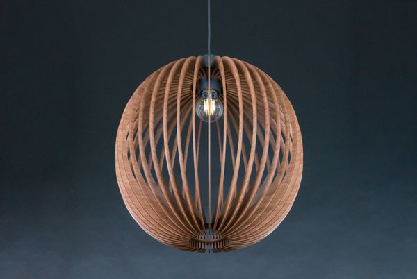 Bubble wooden pendant light – mid-century design for the dining room – photo 9