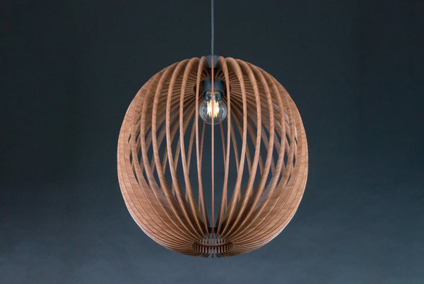 Bubble wooden pendant light – mid-century design for the dining room – photo 6