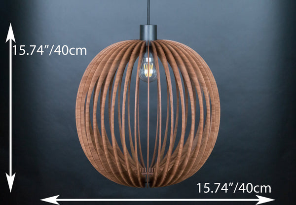 Bubble wooden pendant light – mid-century design for the dining room – photo 4