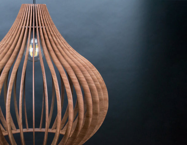 Bell wooden pendant light – Scandinavian design – photo 6