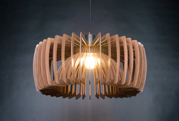 Twist wooden pendant light – geometric and mid-century design for the dining room – photo 5