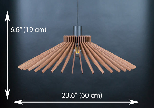 Umbrella 08 wooden pendant light with plug – modern design – photo 3