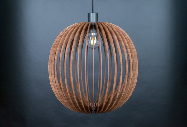Bubble wooden pendant light – mid-century design for the dining room