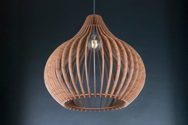 Bell wooden pendant light – Scandinavian design – photo 11