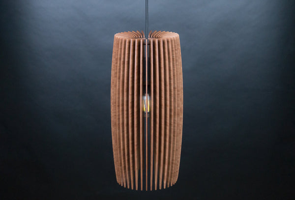Column wooden pendant light – mid-century and Scandinavian design – photo 2