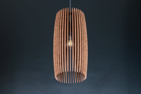 Column wooden pendant light – Scandinavian and mid-century design – photo 7