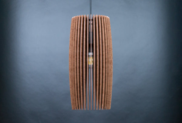 Column wooden pendant light – mid-century and Scandinavian design – photo 5