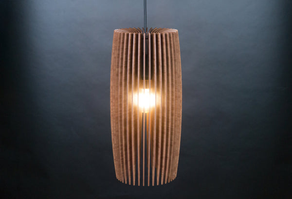 Column wooden pendant light – mid-century and Scandinavian design – photo 7