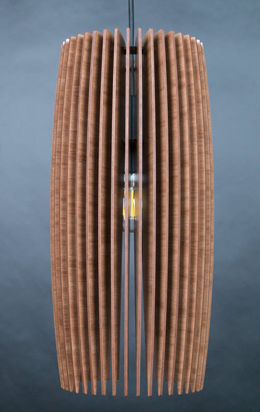 Column wooden pendant light – mid-century and Scandinavian design – photo 9