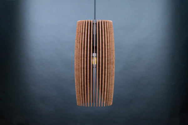 Column wooden pendant light – mid-century and Scandinavian design