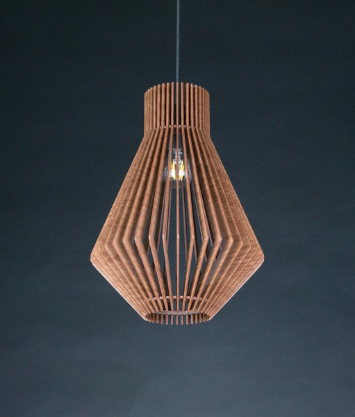 Cone wooden pendant light – geometric design for the dining room – photo 4