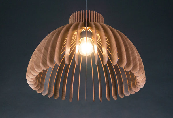 Dome wooden pendant light – geometric and mid-century design for the dining room – photo 2