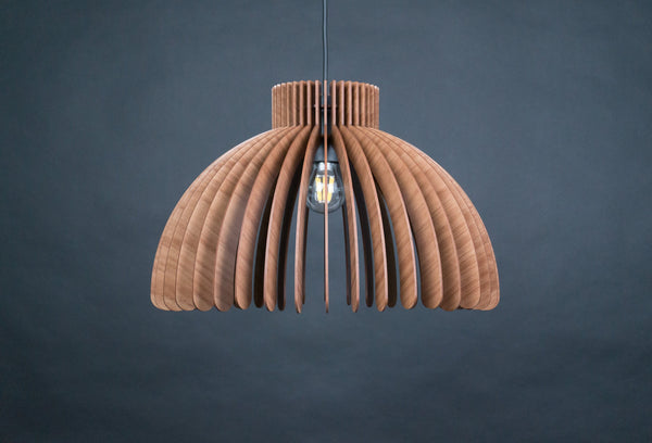 Dome wooden pendant light – geometric and mid-century design for the dining room – photo 5