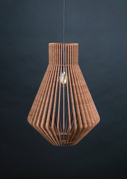 Cone wooden pendant light – geometric design for the dining room – photo 2