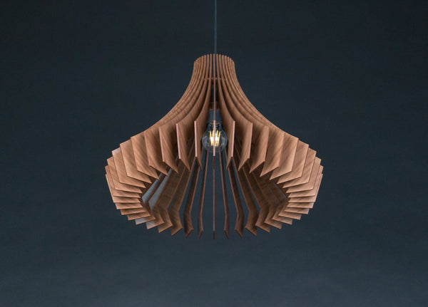 Pagoda wooden pendant light – industrial design for the dining room – photo 5