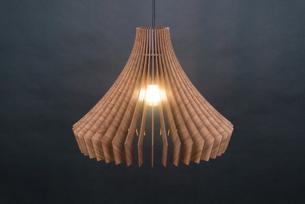Pagoda wooden pendant light – industrial design for the dining room – photo 7