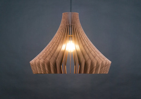 Pagoda wooden pendant light – industrial design for the dining room – photo 6