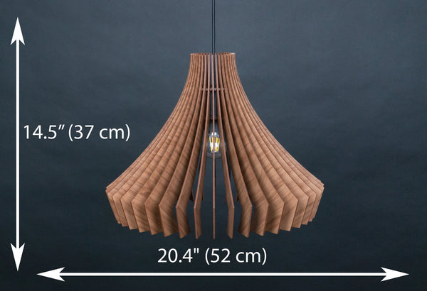 Pagoda wooden pendant light – industrial design for the dining room – photo 2