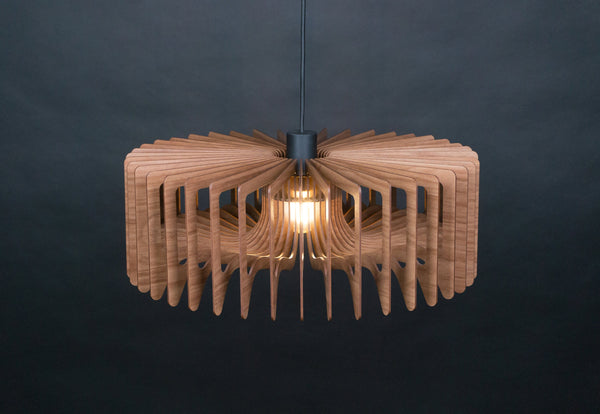 Crown wooden pendant light – geometric design for the dining room – photo 9