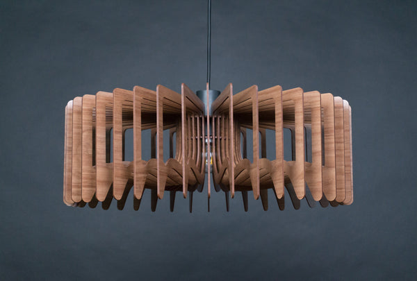 Crown wooden pendant light – geometric design for the dining room – photo 9