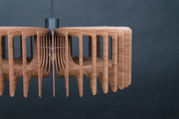 Crown wooden pendant light – geometric design for the dining room – photo 8