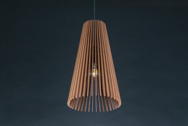 Taper wooden pendant light – mid-century and Scandinavian design – photo 8