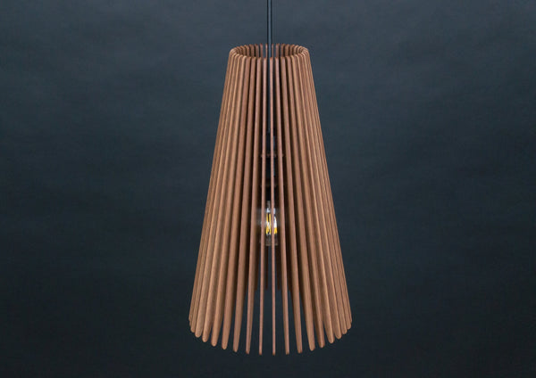 Taper wooden pendant light – mid-century design – photo 6