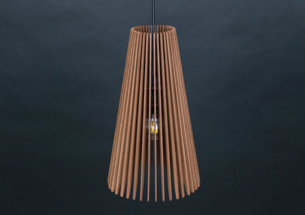 Taper wooden pendant light – mid-century and Scandinavian design – photo 6