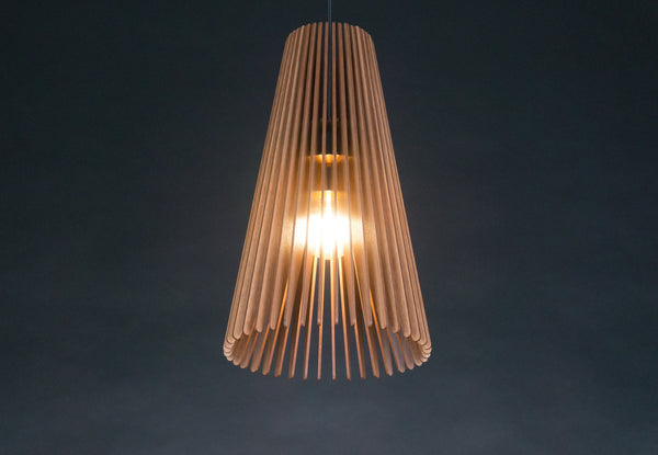 Taper wooden pendant light – mid-century and Scandinavian design – photo 2