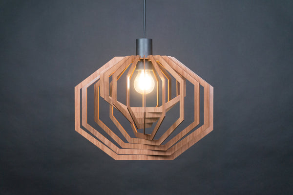 Vortex wooden pendant light – mid-century and Scandinavian design – photo 6