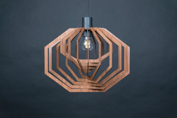 Vortex wooden pendant light – mid-century and Scandinavian design – photo 4