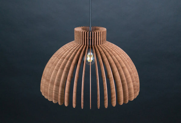 Dome wooden pendant light – geometric and mid-century design for the dining room – photo 8