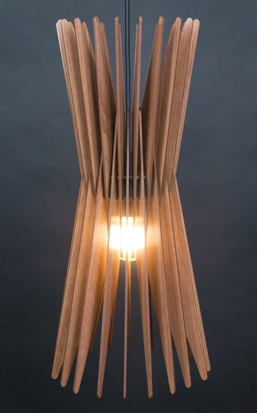 Hourglass wooden pendant light – Scandinavian design – photo 4