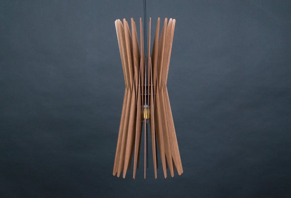 Hourglass wooden pendant light – Scandinavian design – photo 5