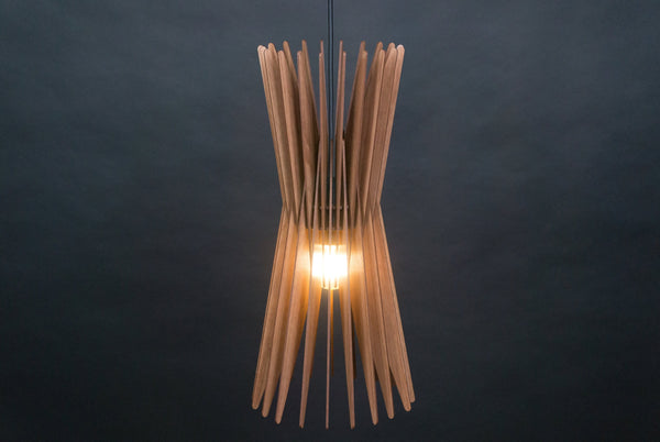 Hourglass wooden pendant light – Scandinavian design