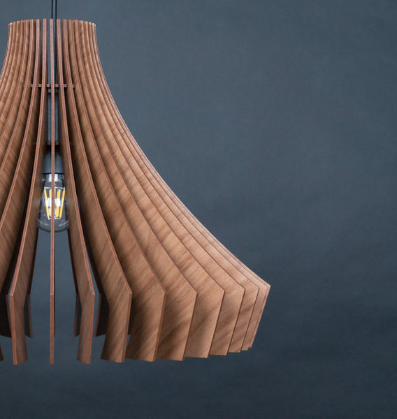 Pagoda wooden pendant light – industrial design for the dining room – photo 3