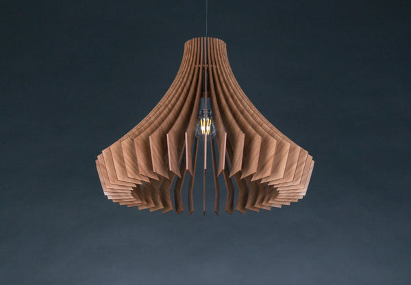 Pagoda wooden pendant light – industrial design for the dining room – photo 4
