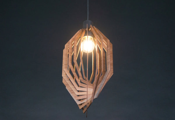 Vortex wooden pendant light – geometric and Scandinavian design for the dining room – photo 9