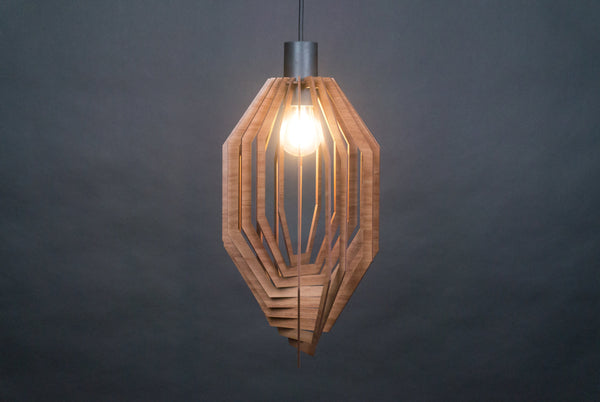 Vortex wooden pendant light – geometric and Scandinavian design for the dining room – photo 7