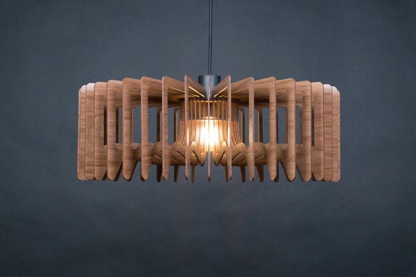 Crown wooden pendant light – geometric design for the dining room – photo 15