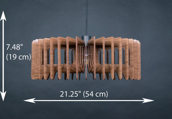 Crown wooden pendant light – geometric design for the dining room – photo 16