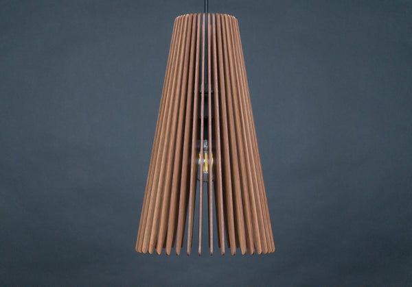 Taper wooden pendant light – mid-century design – photo 2