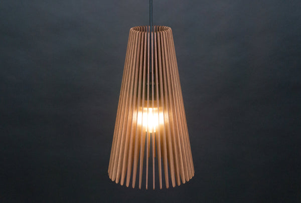 Taper wooden pendant light – mid-century and Scandinavian design – photo 3