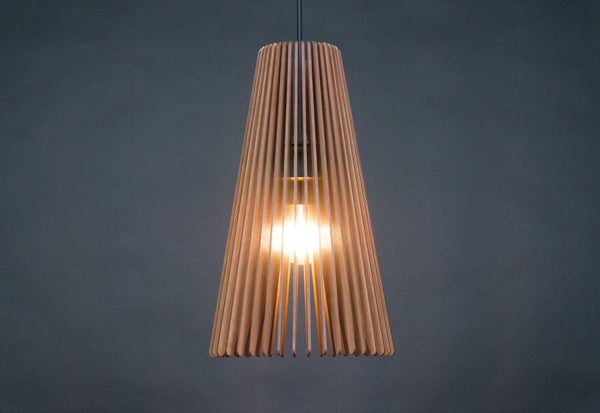 Taper wooden pendant light – mid-century and Scandinavian design – photo 7