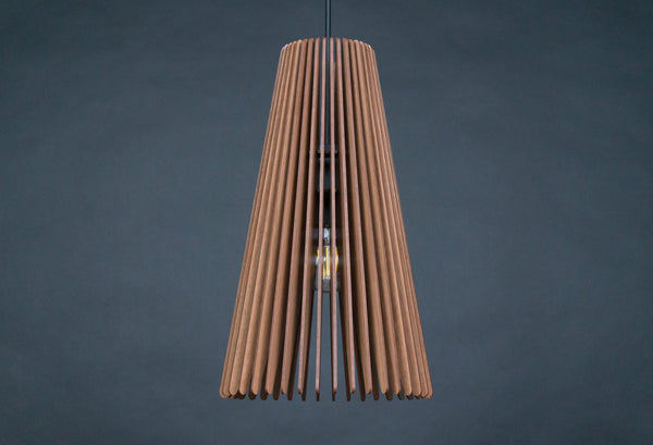Taper wooden pendant light – mid-century and Scandinavian design – photo 7
