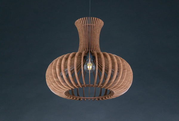 Vase wooden pendant light – mid-century and Scandinavian design