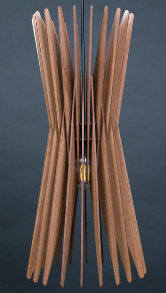 Hourglass wooden pendant light – Scandinavian design – photo 5