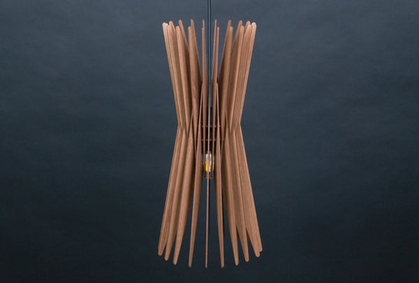 Hourglass wooden pendant light – Scandinavian design – photo 2